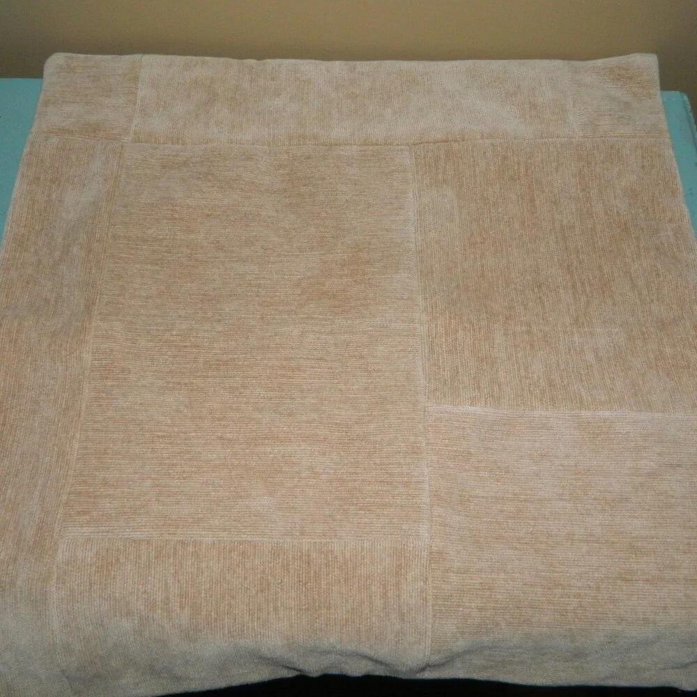 West Elm Patchwork Chenille Pillow Cover Sandalwood 20